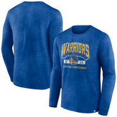 Heather Royal Golden State Warriors Front Court Press Snow Wash Long Sleeve T-Shirt sale | NBA