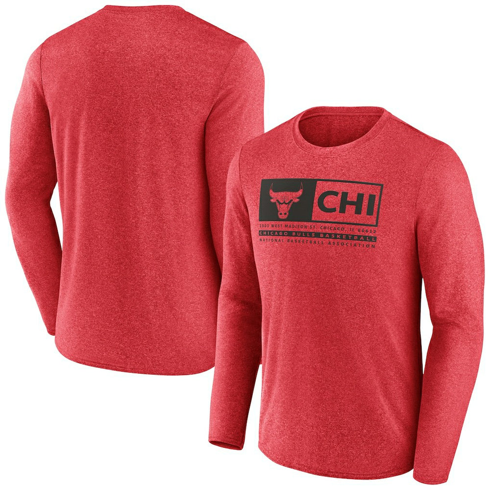 Heather Red Chicago Bulls Three-Point Play T-Shirt sale | NBA
