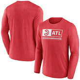 Heather Red Atlanta Hawks Three-Point Play T-Shirt | NBA