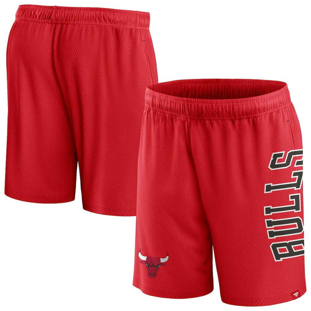 Red Chicago Bulls Post Up Mesh Shorts | NBA
