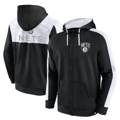 Black Brooklyn Nets Rainbow Shot Full-Zip Hoodie | NBA