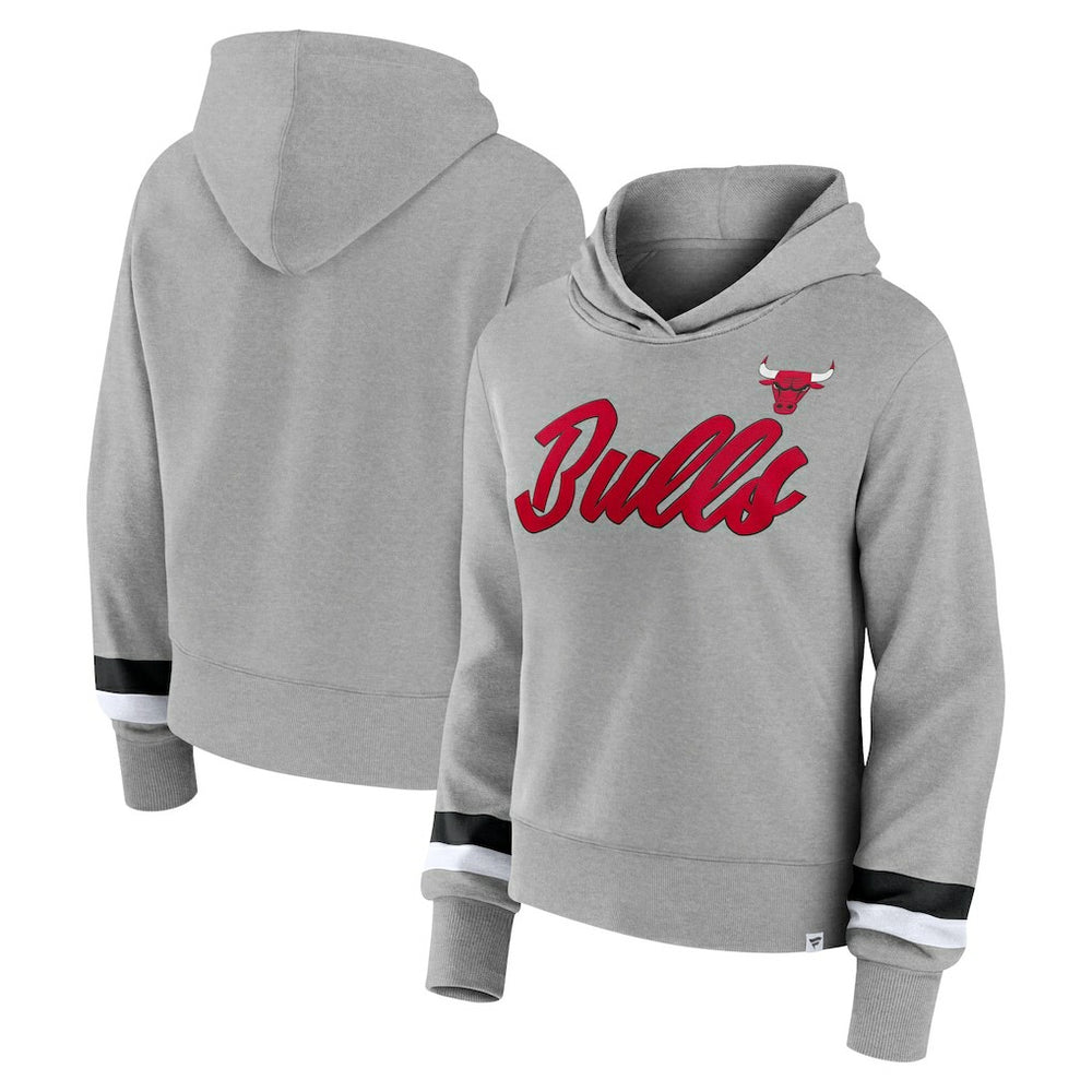 Heather Gray Chicago Bulls Women's Halftime Pullover Hoodie | NBA