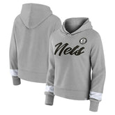 Heather Gray Brooklyn Nets Women's Halftime Pullover Hoodie | NBA
