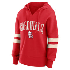 St. Louis Cardinals Fanatics Women's Bold Move Notch Neck High Hip Hoodie - MLB Hoodies