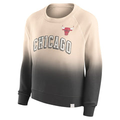 Tan/Black Chicago Bulls Women's Lounge Arch Raglan Pullover Sweatshirt | NBA