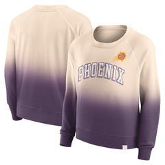 Tan/Purple Phoenix Suns Women's Lounge Arch Raglan Pullover Sweatshirt | NBA