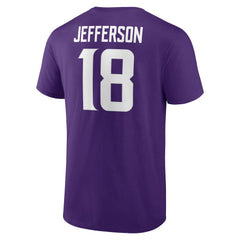 Minnesota Vikings Justin Jefferson Icon Player Name & Number T-Shirt | NFL US