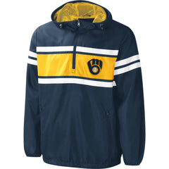 Milwaukee Brewers G-III Sports by Carl Banks Game Score Quarter-Zip Windbreaker - MLB Windbreaker