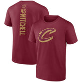 Wine Donovan Mitchell Cleveland Cavaliers Playmaker Team Name & Number T-Shirt sale | NBA