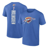 Blue Chet Holmgren Oklahoma City Thunder Playmaker Team Name & Number T-Shirt | NBA