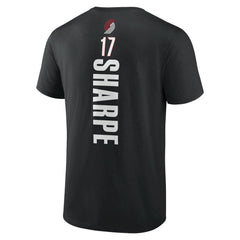 Black Shaedon Sharpe Portland Trail Blazers Playmaker Team Name & Number T-Shirt | NBA