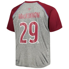 Nathan MacKinnon Colorado Avalanche Fanatics Big & Tall Contrast Raglan Name & Number T-Shirt - NHL T-shirts