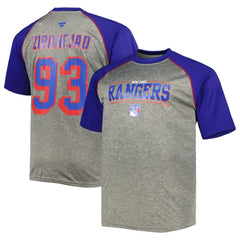 Mika Zibanejad New York Rangers Fanatics Big & Tall Contrast Raglan Name & Number T-Shirt - NHL T-shirts