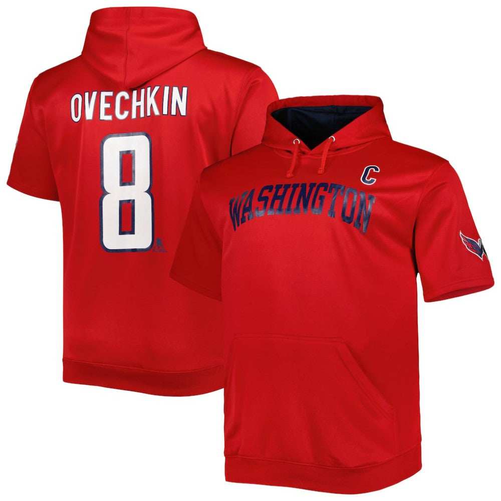 Alexander Ovechkin Washington Capitals Fanatics Big & Tall Captain Patch Name & Number Pullover Hoodie - NHL Hoodies