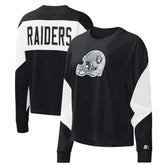 Las Vegas Raiders Starter Women's Insight Crop Tri-Blend Long Sleeve T-Shirt | NFL Sale