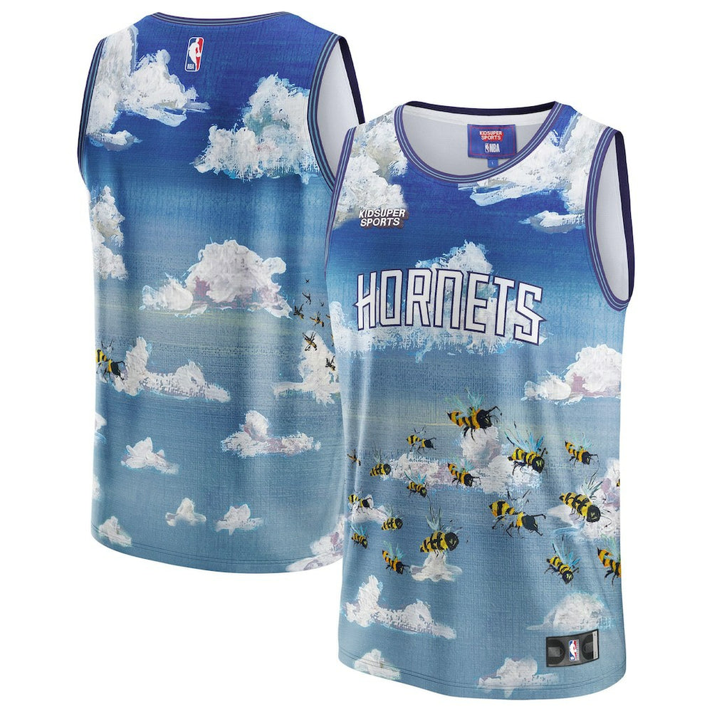 Blue Charlotte Hornets NBA & KidSuper Studios Unisex Hometown Jersey | NBA
