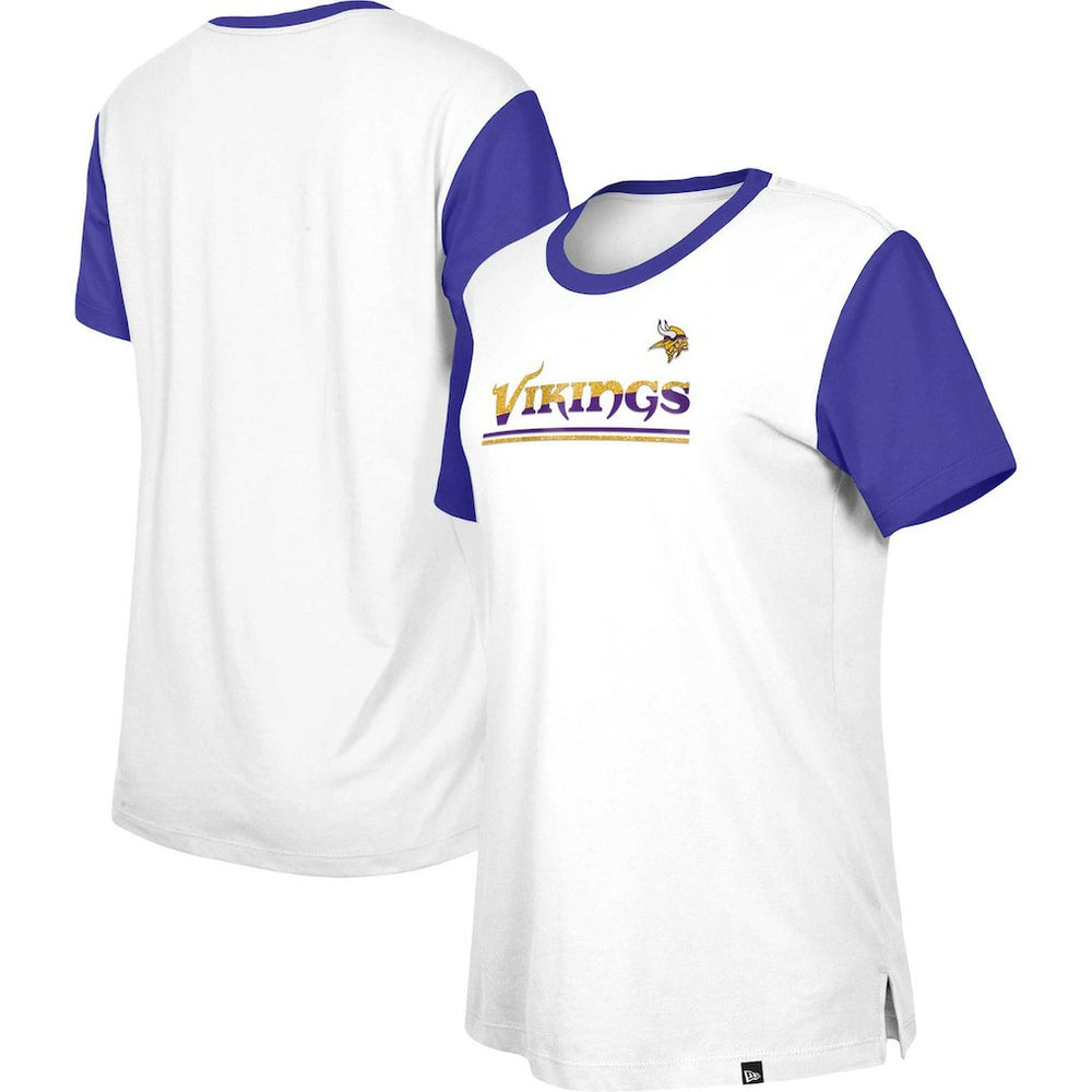 Minnesota Vikings Women's Third Down Colorblock T-Shirt | NFL Outlet