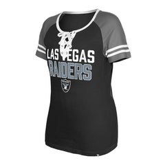 Las Vegas Raiders Women's Raglan Lace-Up T-Shirt | NFL New