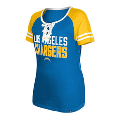 Los Angeles Chargers Women's Raglan Lace-Up T-Shirt | NFL Online