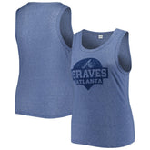 Atlanta Braves Soft as a Grape Women's Plus Size High Neck Tri-Blend Tank Top - MLB Tanks
