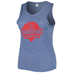 Cleveland Guardians Soft as a Grape Women's Plus Size High Neck Tri-Blend Tank Top - MLB Tanks