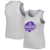 Colorado Rockies Soft as a Grape Women's Plus Size High Neck Tri-Blend Tank Top - MLB Tanks