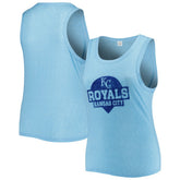 Kansas City Royals Soft as a Grape Women's Plus Size High Neck Tri-Blend Tank Top - MLB Tanks