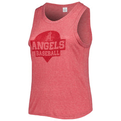 Los Angeles Angels Soft as a Grape Women's Plus Size High Neck Tri-Blend Tank Top - MLB Tanks