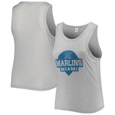 Miami Marlins Soft as a Grape Women's Plus Size High Neck Tri-Blend Tank Top - MLB Tanks