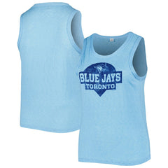 Toronto Blue Jays Soft as a Grape Women's Plus Size High Neck Tri-Blend Tank Top - MLB Tanks