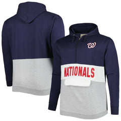 Washington Nationals Big & Tall Fleece Half-Zip Hoodie - MLB Hoodies