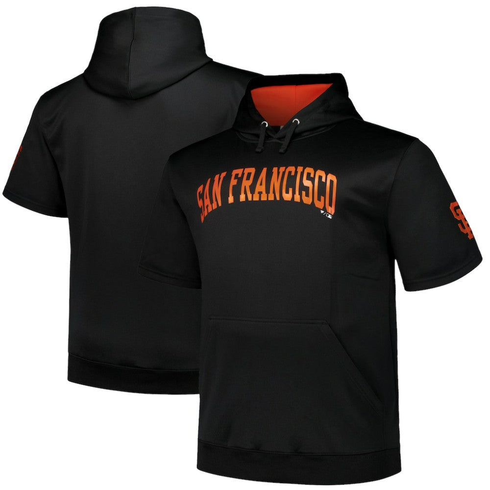 San Francisco Giants Profile Big & Tall Contrast Short Sleeve Pullover Hoodie - MLB Hoodies