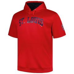 St. Louis Cardinals Profile Big & Tall Contrast Short Sleeve Pullover Hoodie - MLB Hoodies