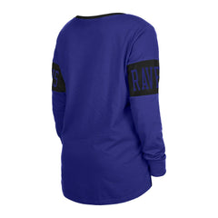Baltimore Ravens Women's Lace-Up Notch Neck Long Sleeve T-Shirt | NFL Online