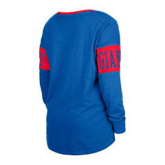New York Giants Women's Lace-Up Notch Neck Long Sleeve T-Shirt | NFL US