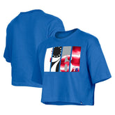 Royal Philadelphia 76ers Women's Cropped T-Shirt | NBA