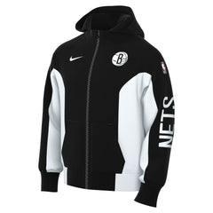 Black Brooklyn Nets 2023/24 Authentic Showtime Full-Zip Hoodie | NBA