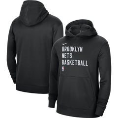 Black Brooklyn Nets Unisex 2023/24 Performance Spotlight On-Court Practice Pullover Hoodie | NBA