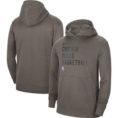 Olive Chicago Bulls Unisex 2023/24 Performance Spotlight On-Court Practice Pullover Hoodie | NBA