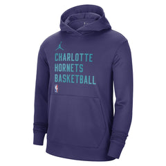 Purple Charlotte Hornets Jordan Brand Unisex 2023/24 Performance Spotlight On-Court Practice Pullover Hoodie | NBA