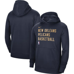 Navy New Orleans Pelicans Unisex 2023/24 Performance Spotlight On-Court Practice Pullover Hoodie | NBA