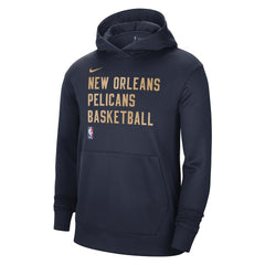 Navy New Orleans Pelicans Unisex 2023/24 Performance Spotlight On-Court Practice Pullover Hoodie | NBA