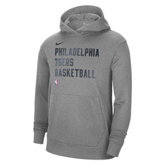 Heather Gray Philadelphia 76ers Unisex 2023/24 Performance Spotlight On-Court Practice Pullover Hoodie | NBA