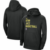Black Utah Jazz Unisex 2023/24 Performance Spotlight On-Court Practice Pullover Hoodie | NBA