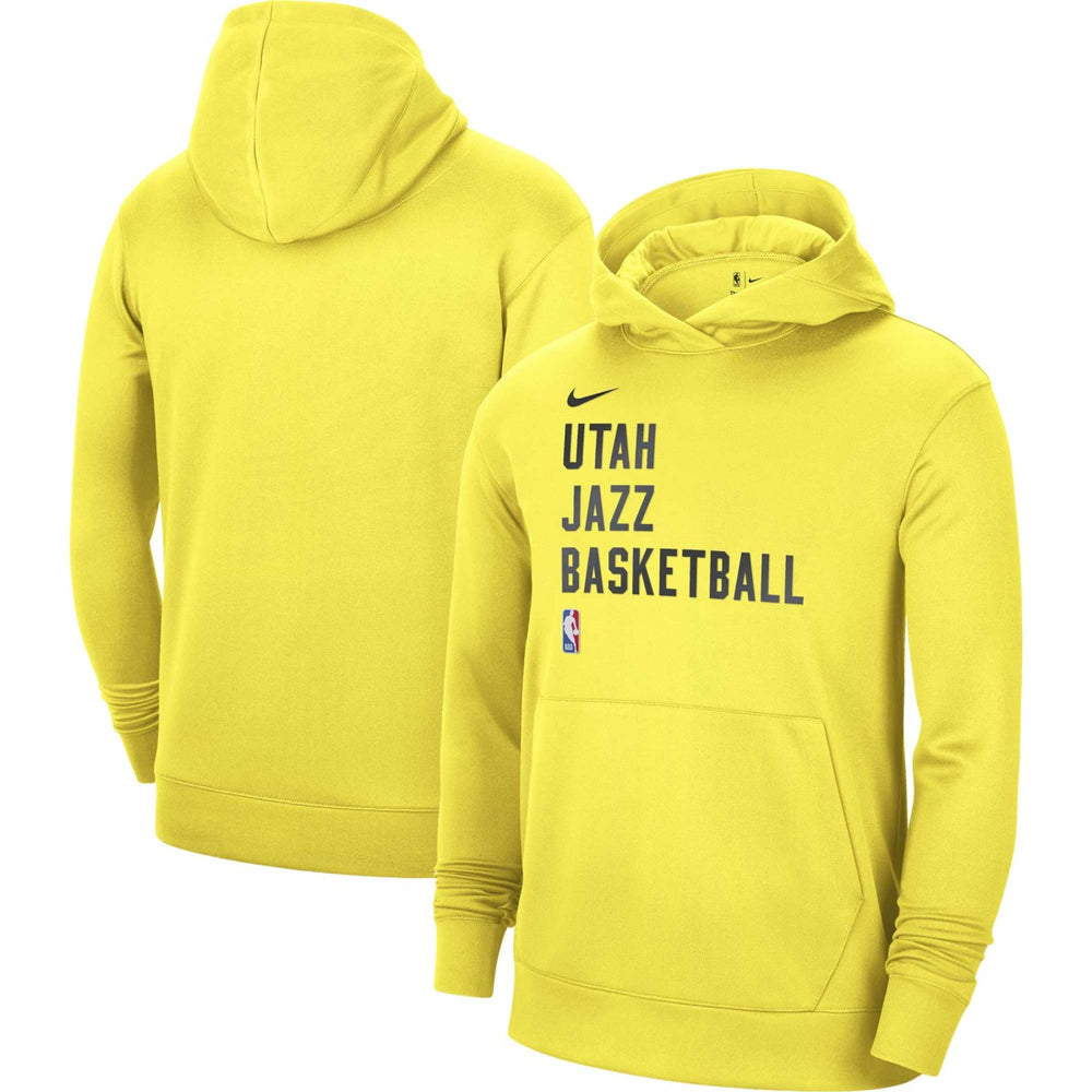 Yellow Utah Jazz Unisex 2023/24 Performance Spotlight On-Court Practice Pullover Hoodie | NBA