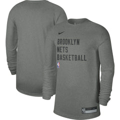 Heather Gray Brooklyn Nets Unisex 2023/24 Legend On-Court Practice Long Sleeve T-Shirt | NBA