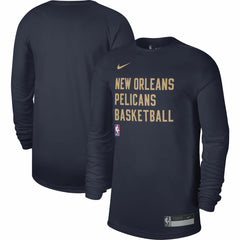 Navy New Orleans Pelicans Unisex 2023/24 Legend On-Court Practice Long Sleeve T-Shirt | NBA