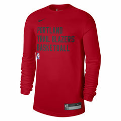 Red Portland Trail Blazers Unisex 2023/24 Legend On-Court Practice Long Sleeve T-Shirt | NBA
