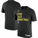 Black Utah Jazz 2023/24 Sideline Legend Performance Practice T-Shirt | NBA
