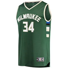Hunter Green Giannis Antetokounmpo Milwaukee Bucks Big & Tall Fast Break Player Jersey | NBA